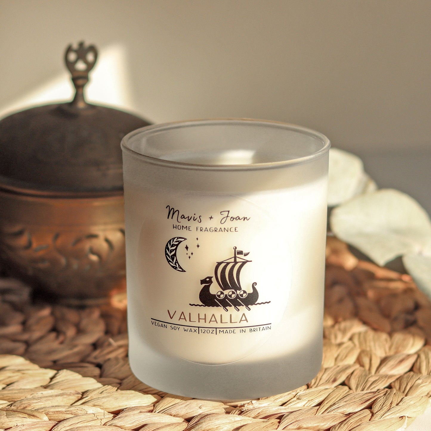Valhalla soy wax candle - Viking warrior.