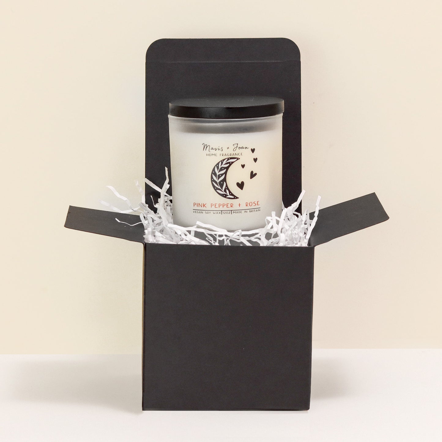 Pink pepper and rose soy wax candle - Floral and Romanic.