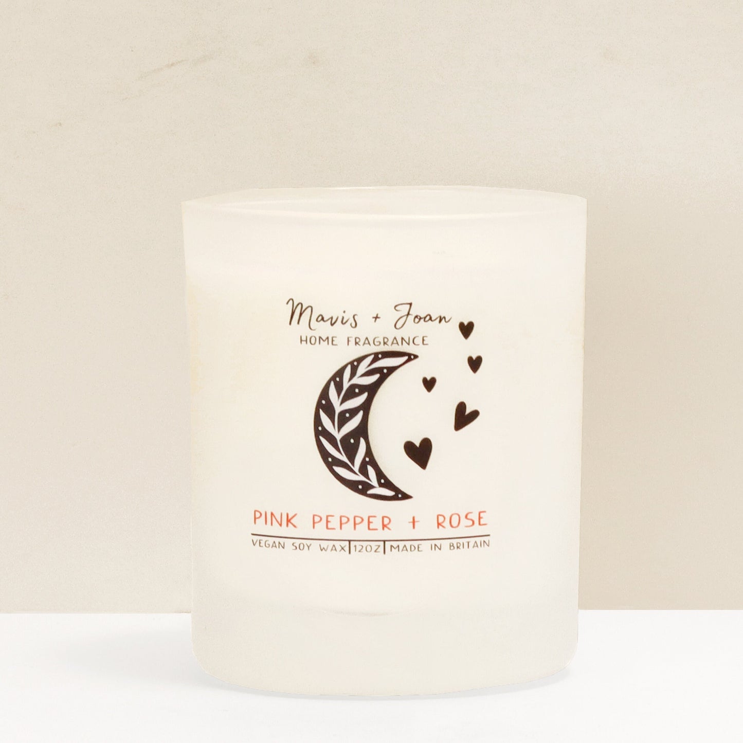 Pink pepper and rose soy wax candle - Floral and Romanic.