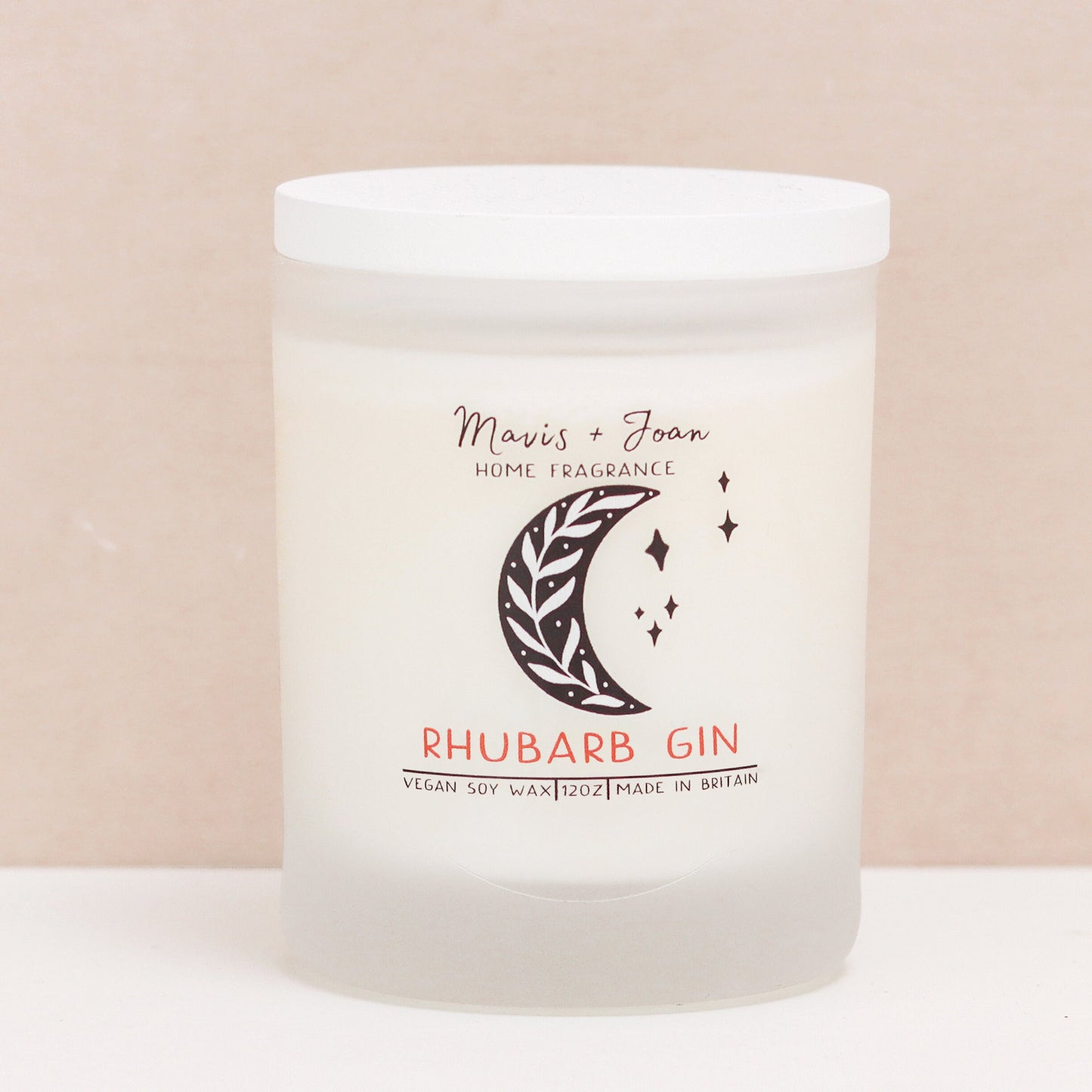 Rhubarb gin soy wax candle - Fruity and fresh.