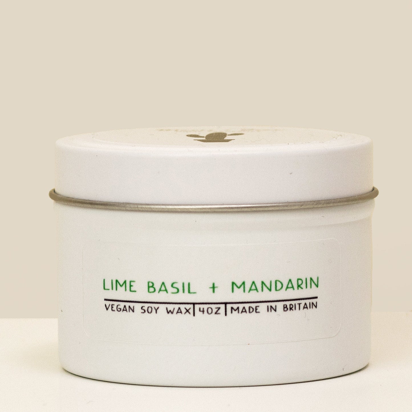 Tin candle, Lime Basil and Mandarin - Fruity and citrus.