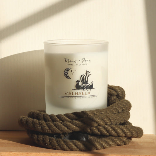 Valhalla soy wax candle - Viking warrior.